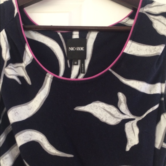 NIC & Zoe Twisted Iris Dress Side Tie Medium - Picture 5 of 7